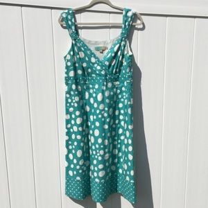 Boden green polka dot dress